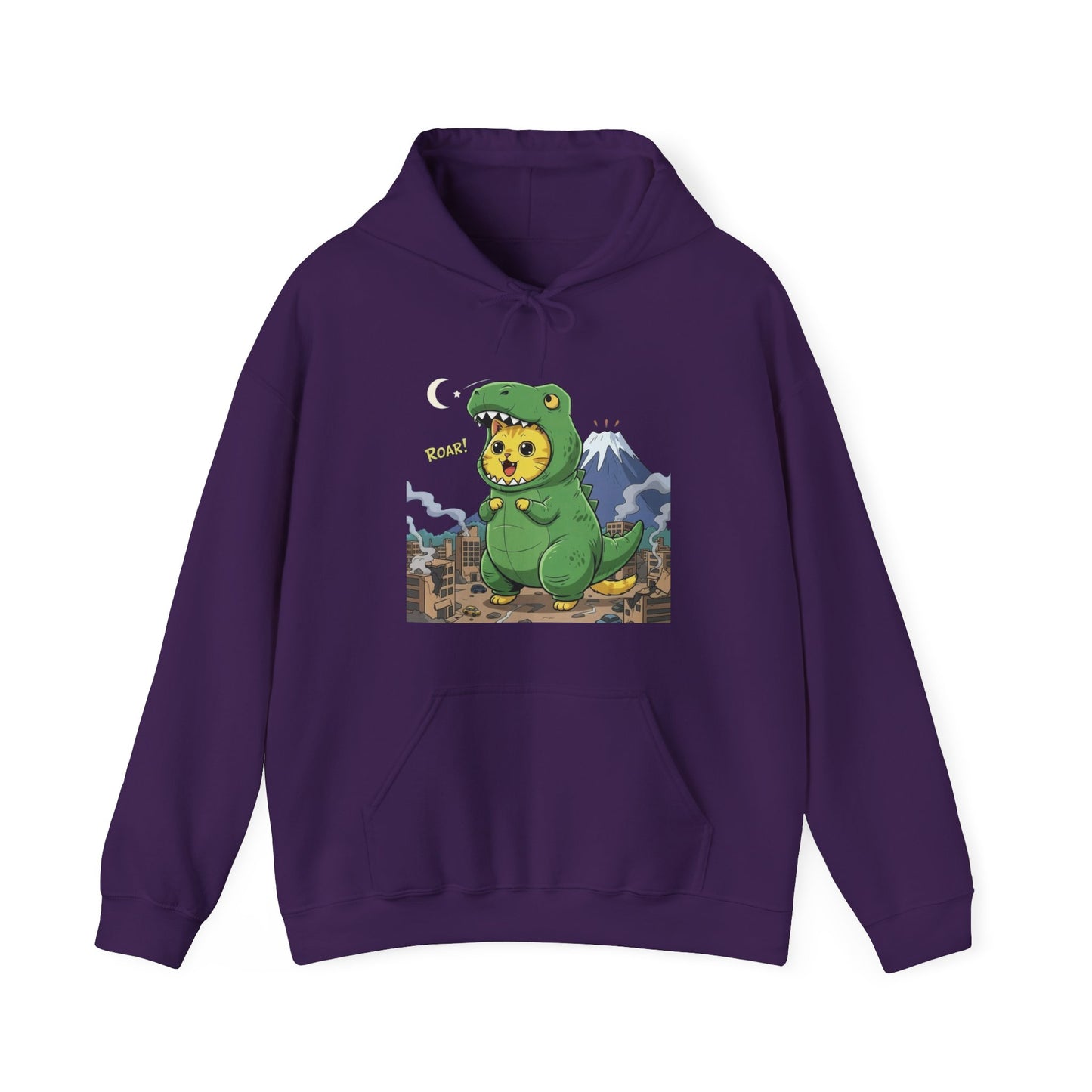Cat cosplay Godzilla Funny Design Unisex Hoodie style 1