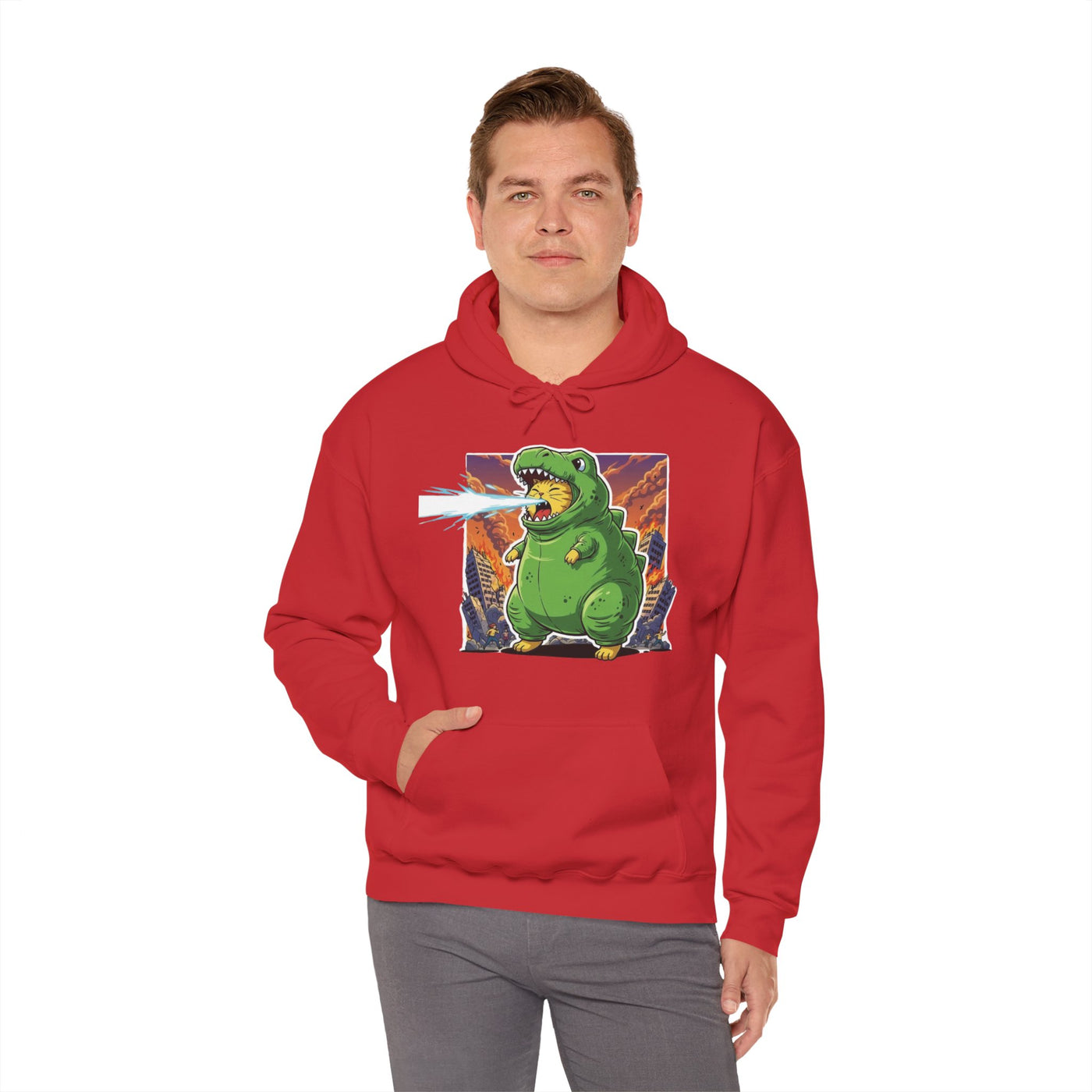 Cat cosplay Godzilla style 3 Unisex Hoodie - Fun & Playful Design