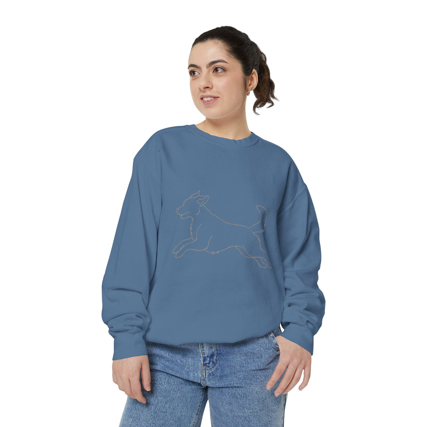 Running Dog Shadow style 1 Cozy Graphic Unisex Crewneck Sweatshirt
