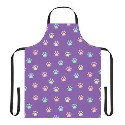 Cute Cat Paw Print 5-Color Straps Kitchen Apron