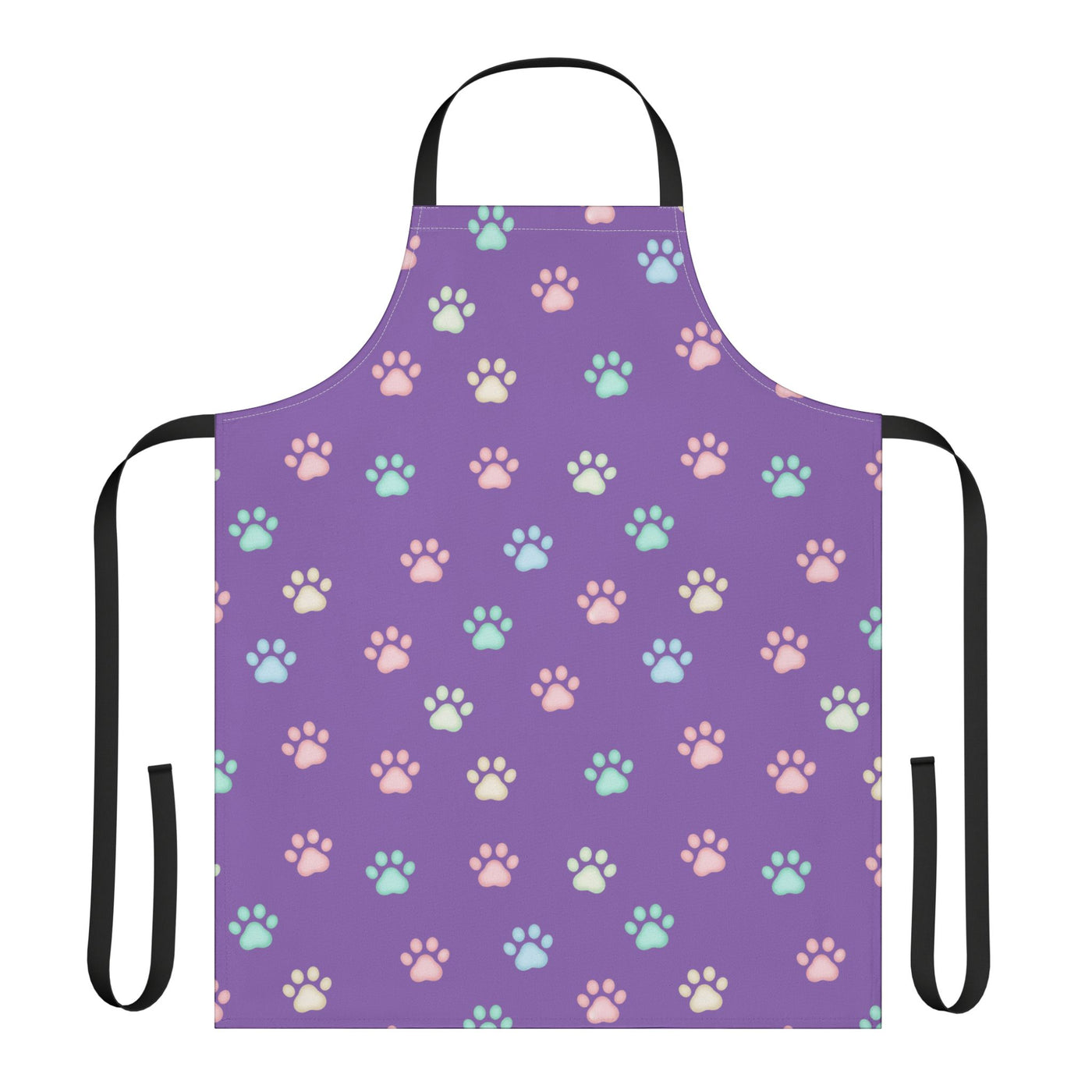 Cute Pet Lover's Apron with 5-Color Straps, Cat Paw Print Kitchen Apron, Gift for Animal Lovers, Cooking Accessory, Pet-Themed Gift