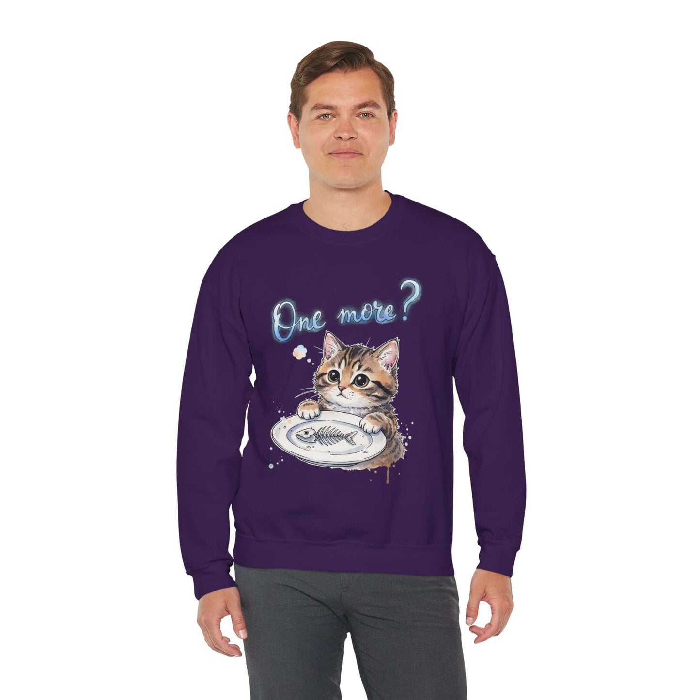 Watercolor Cat painting Unisex Crewneck Sweatshirt style 3