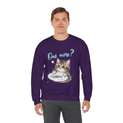 Watercolor painting style 3 Men & Women Cute Cat Pile Crewneck Sweatshirt