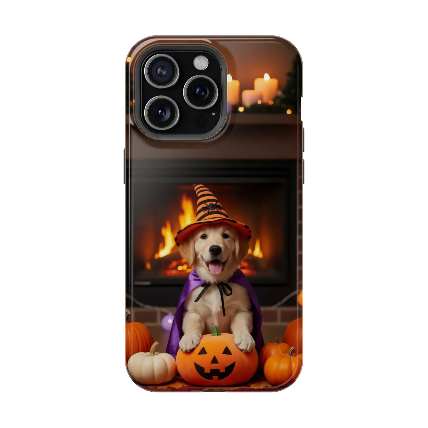 Halloween cute puppy photo style 1 Magnetic Impact-Resistant Phone Case, Cute Dog Design, Pet Owner Gift, Animal Lover Accessory, Birthday Gift for Dog Lovers