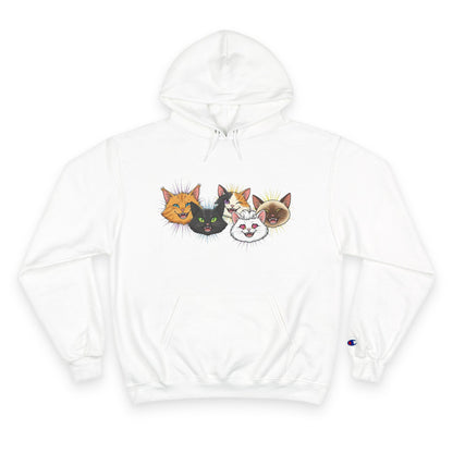 Playful Cats Cozy Unisex Champion Pullover Hoodie