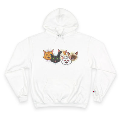 Playful Cat Champion Unisex Hoodie | Cozy Cat Lover Pullover, Pet Themed Gift, Cute Animal Apparel, Perfect for Cat Days