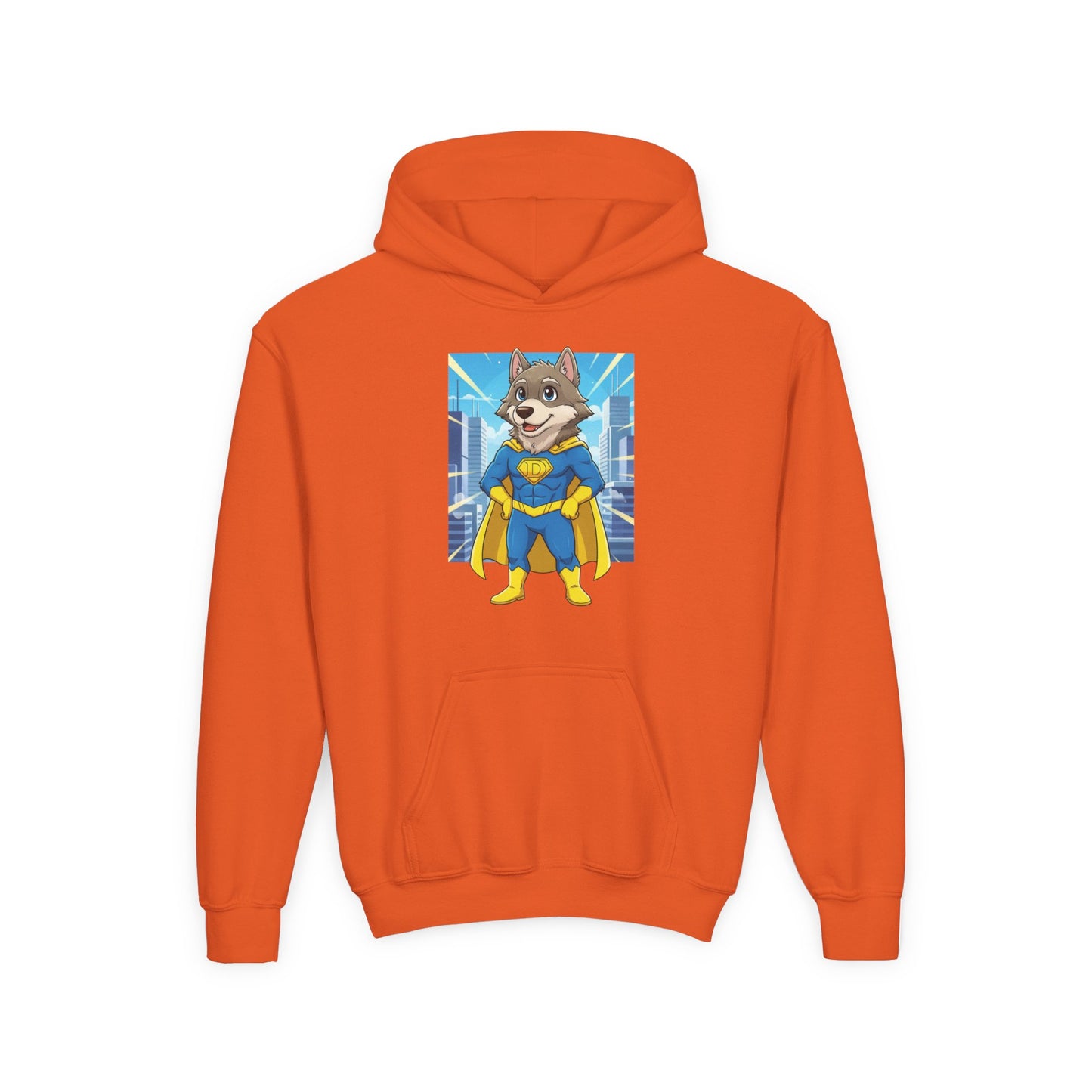 Dog cosplay Superman Funny Design Unisex Kids Hoodie style 1