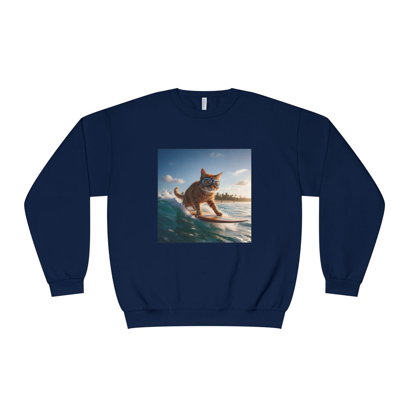 Surfing Cat style 1 Unisex NuBlend® Crewneck Sweatshirt