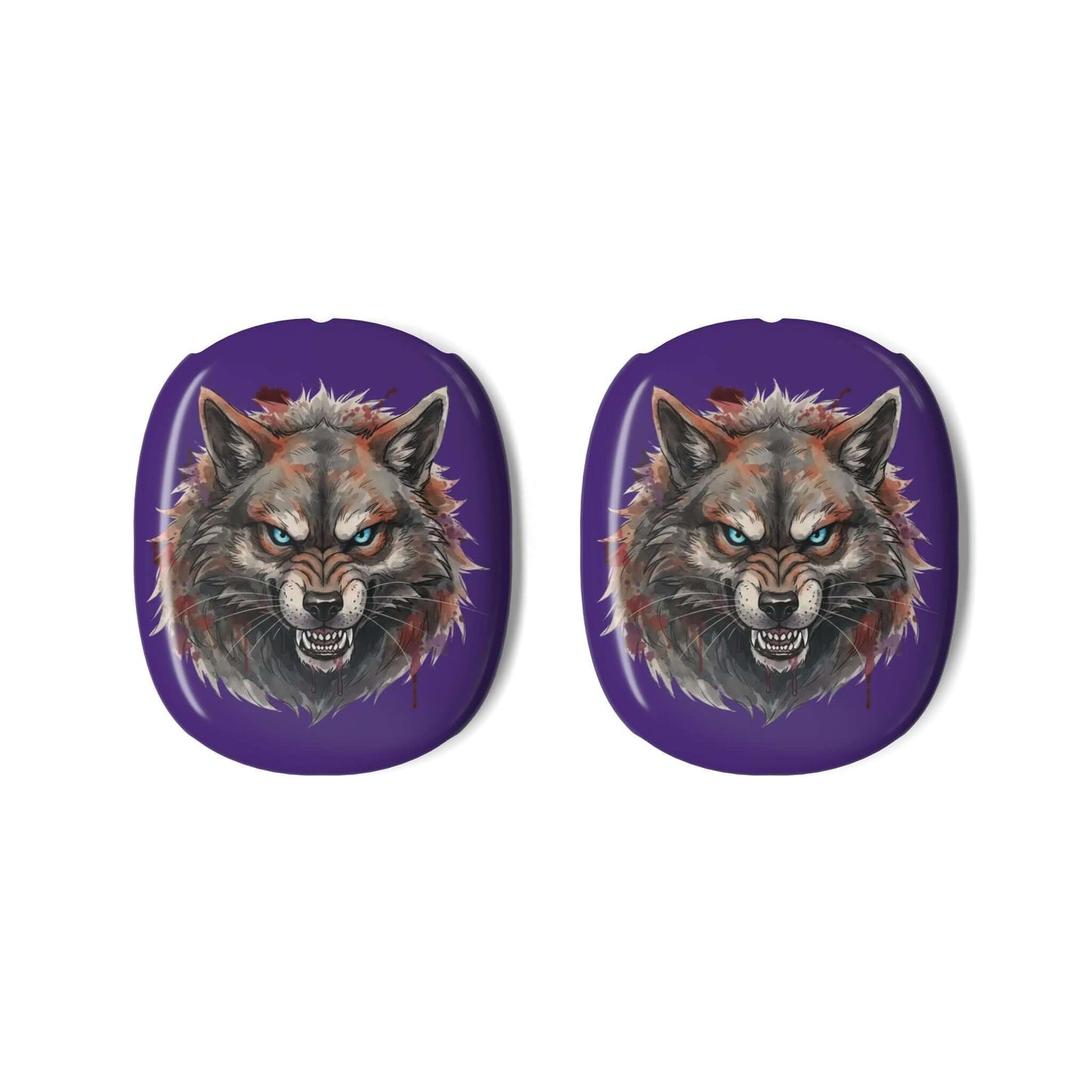 Purple Angry Dog Head AirPods Max Protective Shells