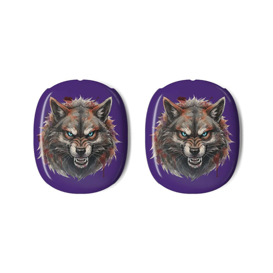 Purple Angry Dog Head AirPods Max Protective Shells