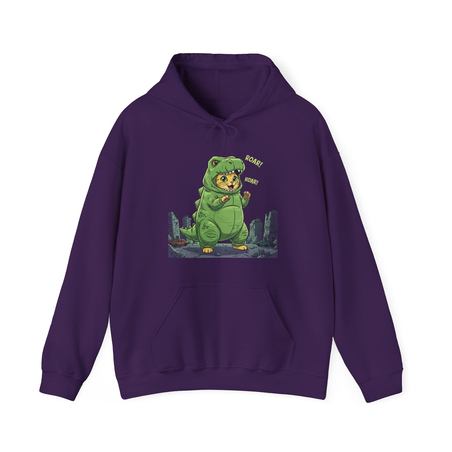 Cat cosplay Godzilla Funny Design Unisex Hoodie style 2