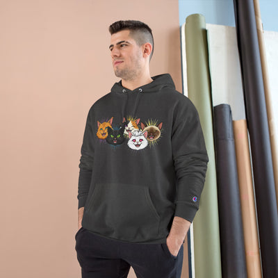 Playful Cat Champion Unisex Hoodie | Cozy Cat Lover Pullover, Pet Themed Gift, Cute Animal Apparel, Perfect for Cat Days