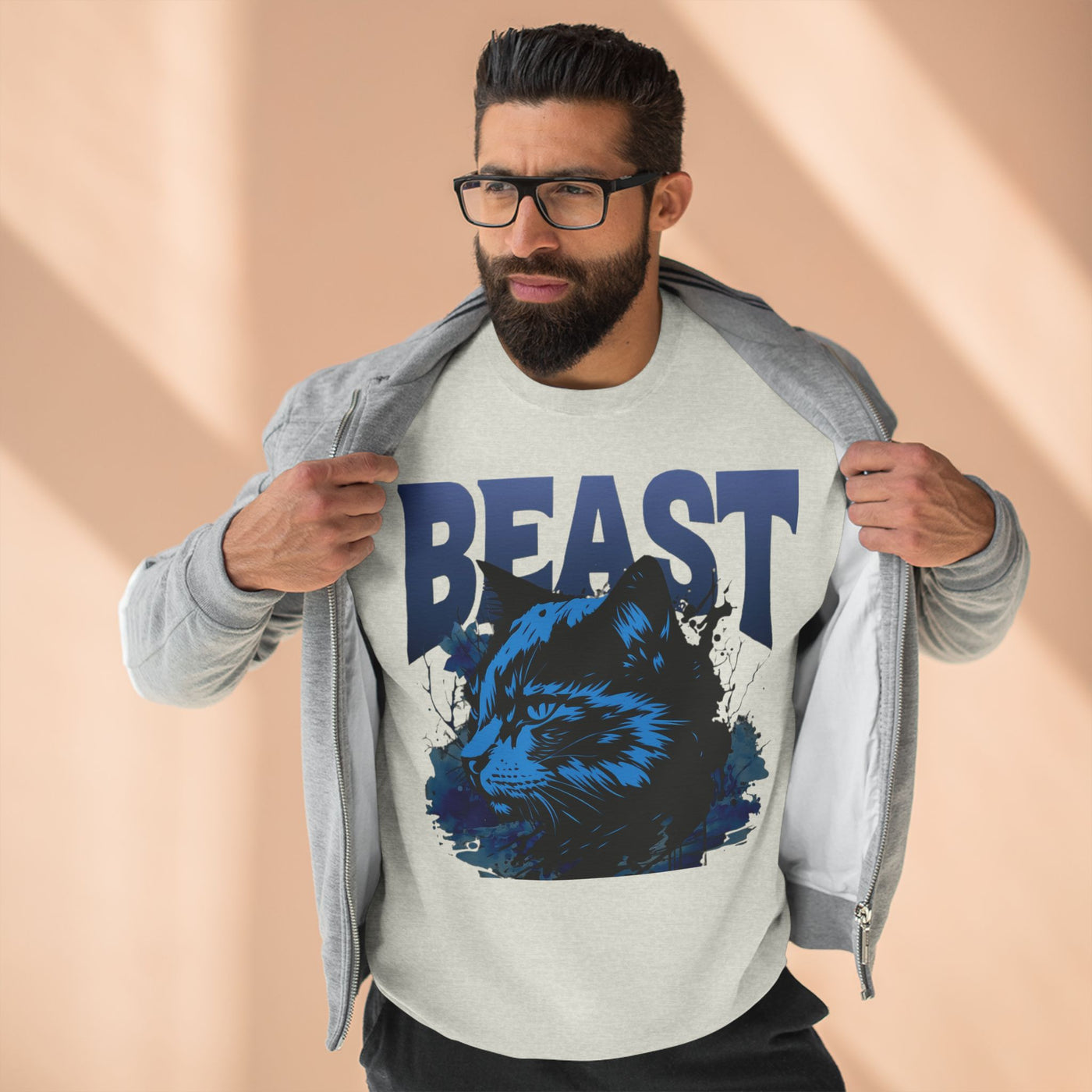 "Beast" Cat Lover style 1 Unisex Crewneck Sweatshirt