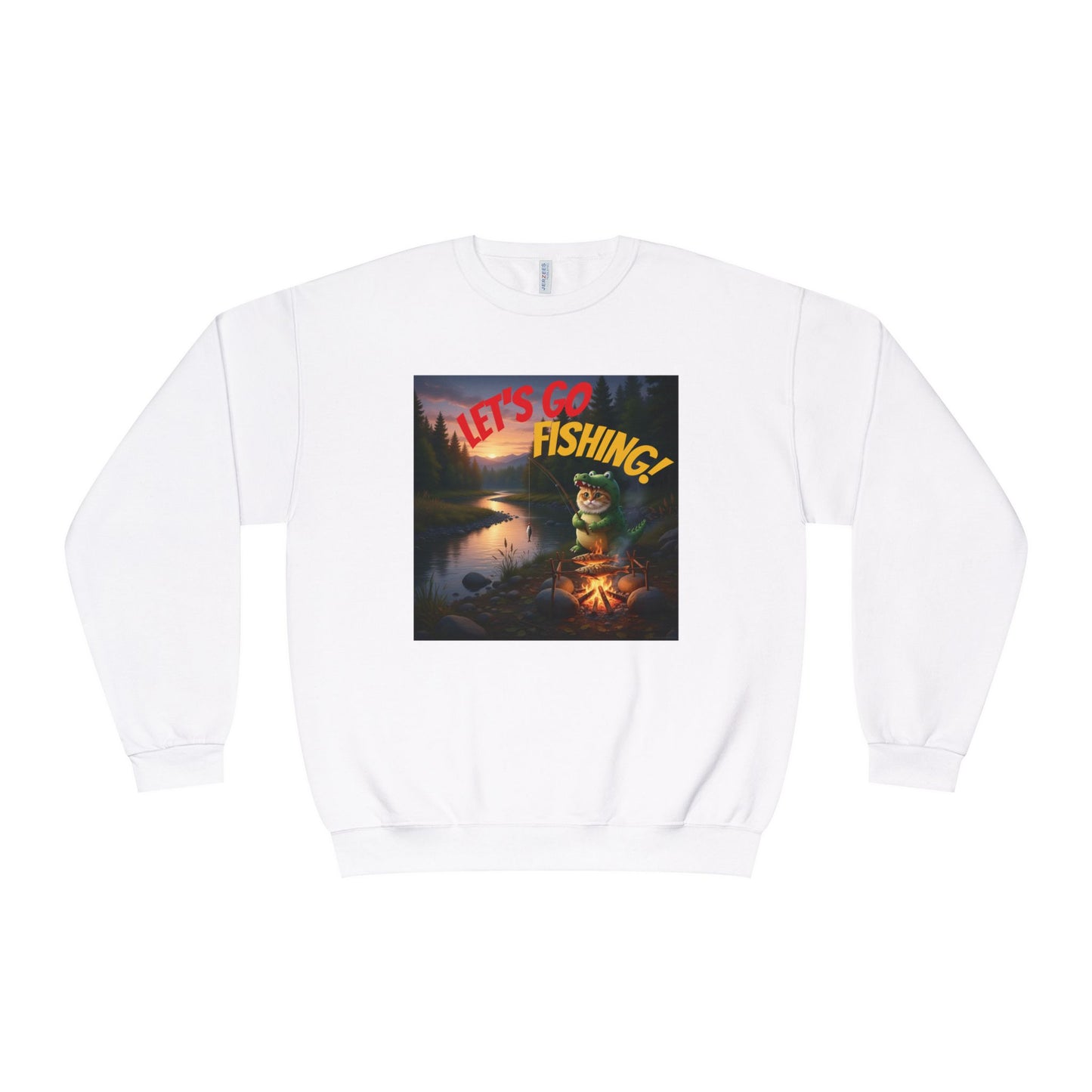 Crocodile Cat Fishing Unisex NuBlend Sweatshirt style 1