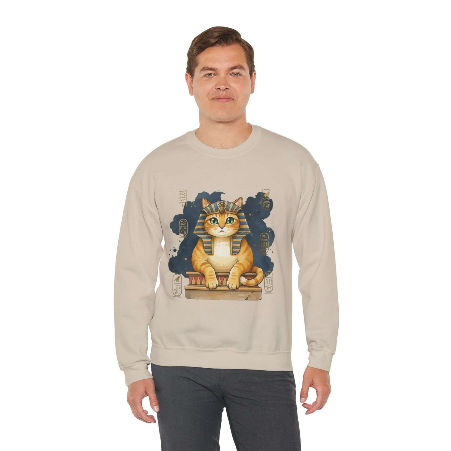 Watercolor Cat painting Unisex Crewneck Sweatshirt style 4