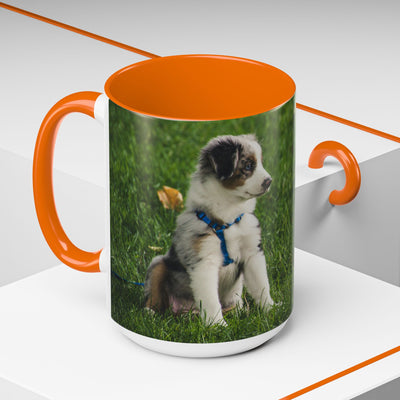 Dog Print Accent Coffee Mug - Dog Lover Gift, Cute Pet Mug, Animal Print Cup, Coffee Tea Mug, Unique Dog Themed Gift