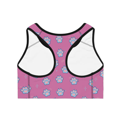 Dog Paw Print style 3 Sports Bra, Activewear for Dog Lovers, Workout Top, Fitness Apparel, Pet Lover Gift