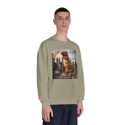 Tyrannosaurus Cat in city Unisex NuBlend Sweatshirt style 1