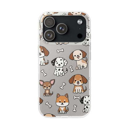 Funny Cute Dog Pattern iPhone 15 16 17 series Flexi Case