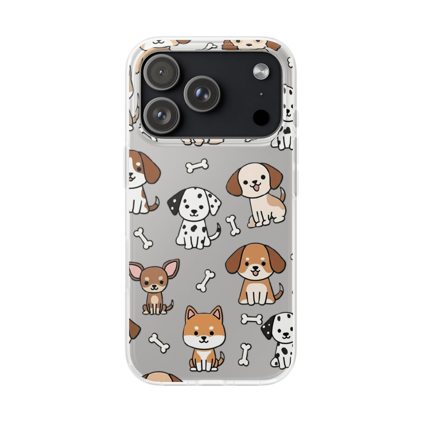 Funny Cute Dog Pattern iPhone 15 / 16 / 17 series Flexi Case