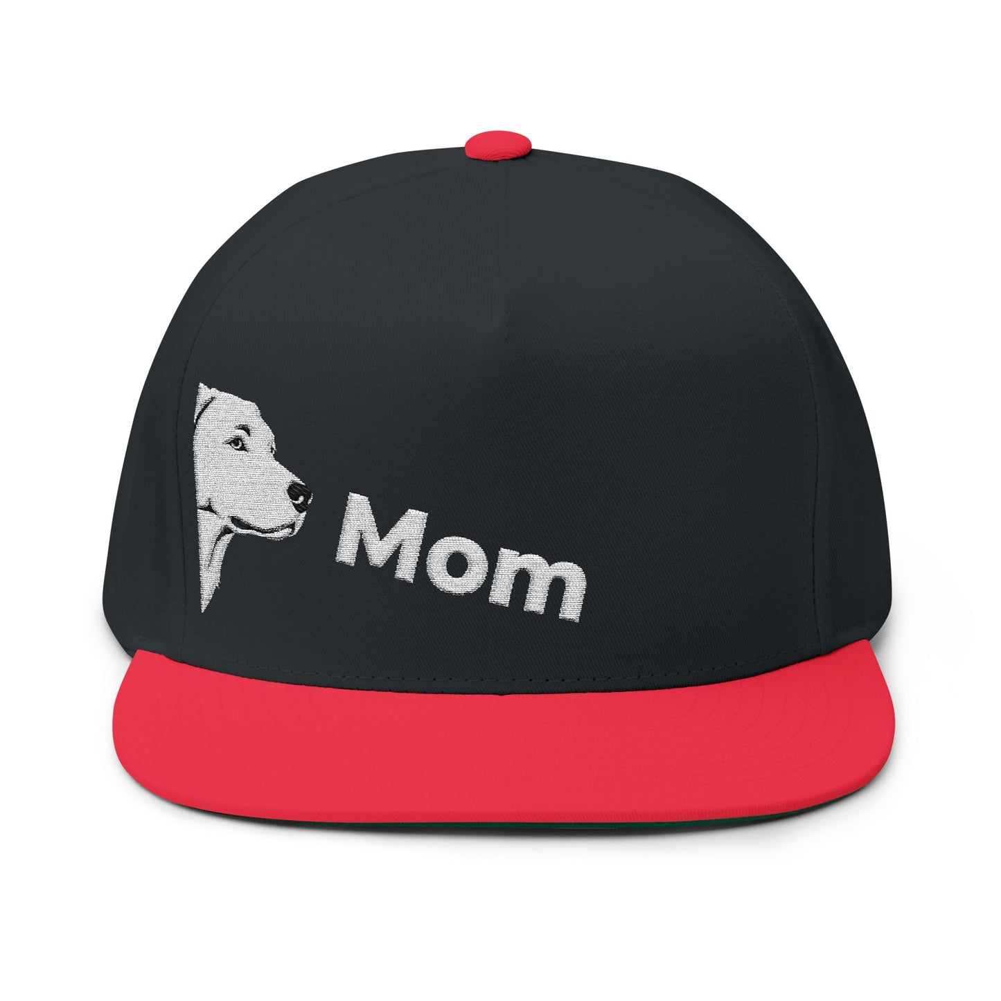 Stylish Embroidered Dog Mom Flat Bill Cap style 4