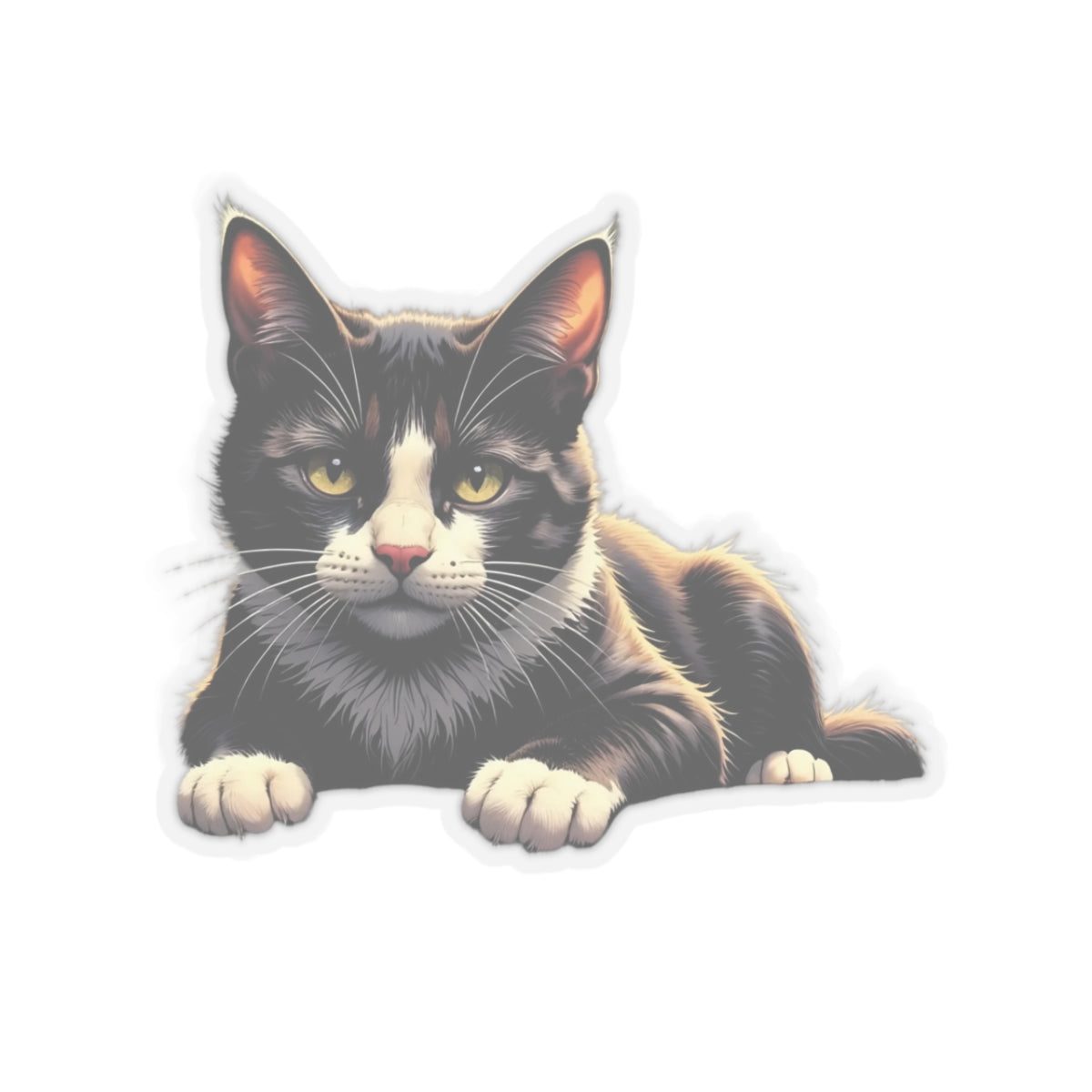 Cute Cat Kiss-Cut Stickers, Black Cat Vinyl Decals for Pet Lovers, Laptop Stickers, Cat Lover Gifts, Custom Pet Stickers