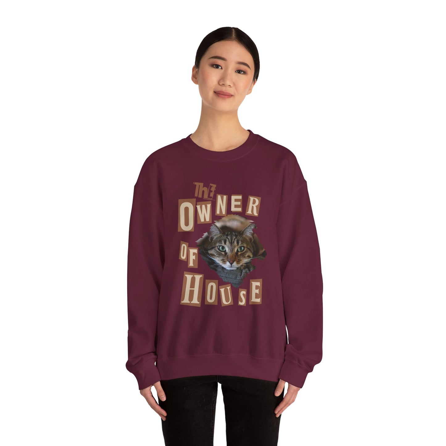 Cat is The Owner of House Unisex Crewneck Sweatshirt