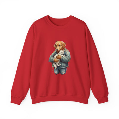 Watercolor painting style 12 Men & Women Cute Cat Pile Crewneck Sweatshirt