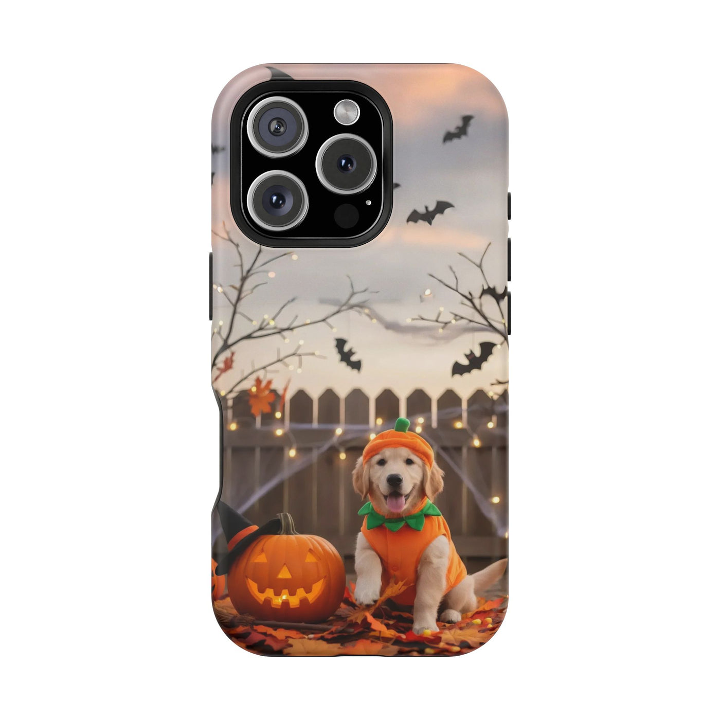 Halloween cute puppy photo style 4 Magnetic Impact-Resistant Phone Case, Cute Dog Design, Pet Owner Gift, Animal Lover Accessory, Birthday Gift for Dog Lovers