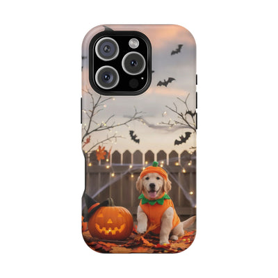 Halloween cute puppy photo style 4 Magnetic Impact-Resistant Phone Case, Cute Dog Design, Pet Owner Gift, Animal Lover Accessory, Birthday Gift for Dog Lovers
