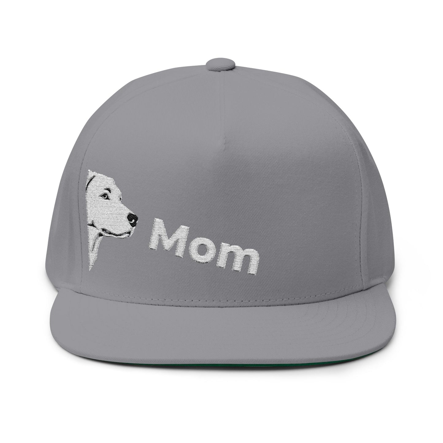 Stylish Embroidered Dog Mom Flat Bill Cap style 4