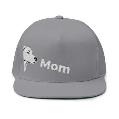 Stylish Embroidered Dog Mom Flat Bill Cap style 4