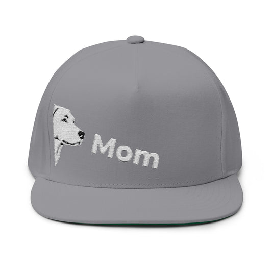 Stylish Embroidered Dog Mom Flat Bill Cap style 4