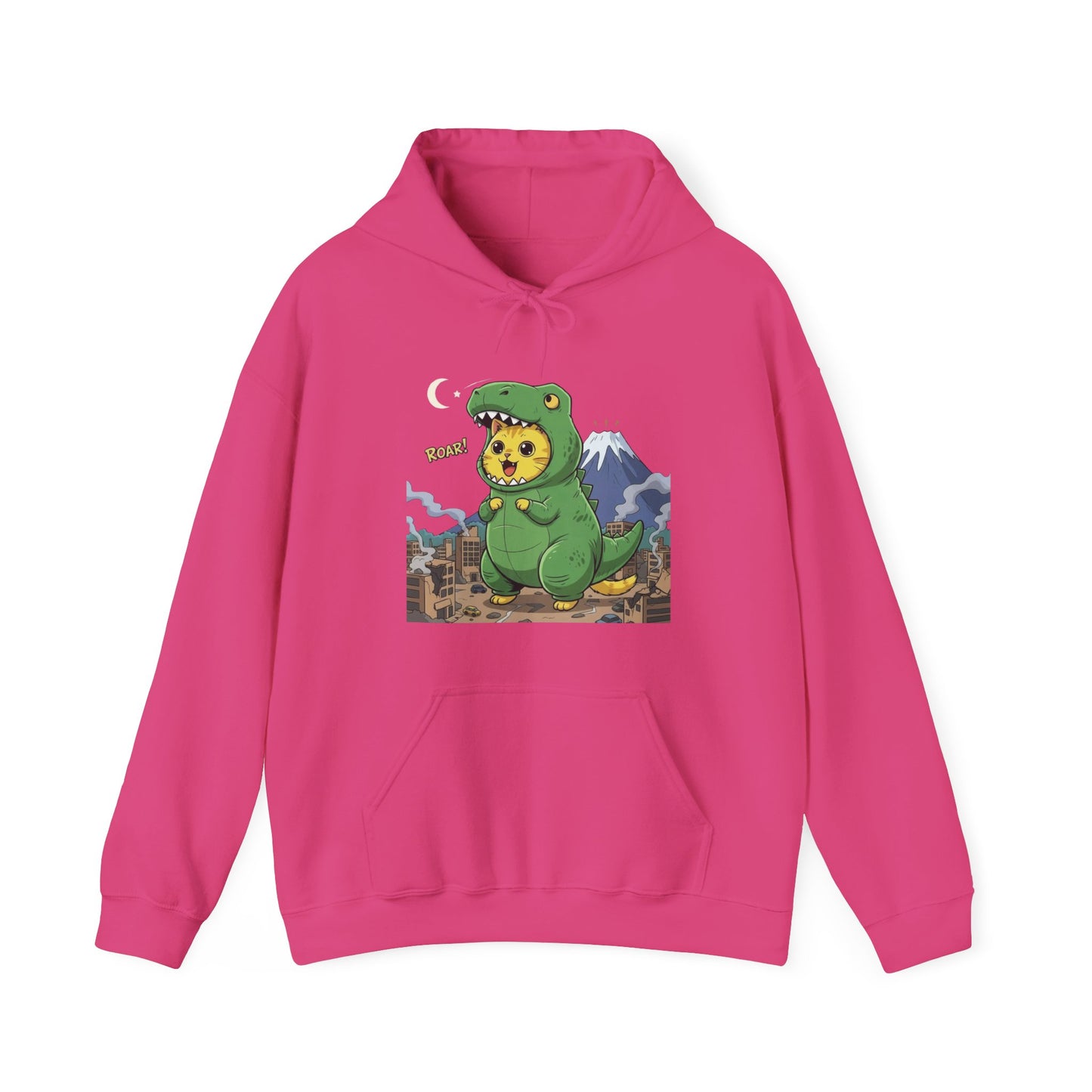 Cat cosplay Godzilla Funny Design Unisex Hoodie style 1