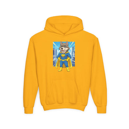 Dog cosplay Superman Funny Design Unisex Kids Hoodie style 1