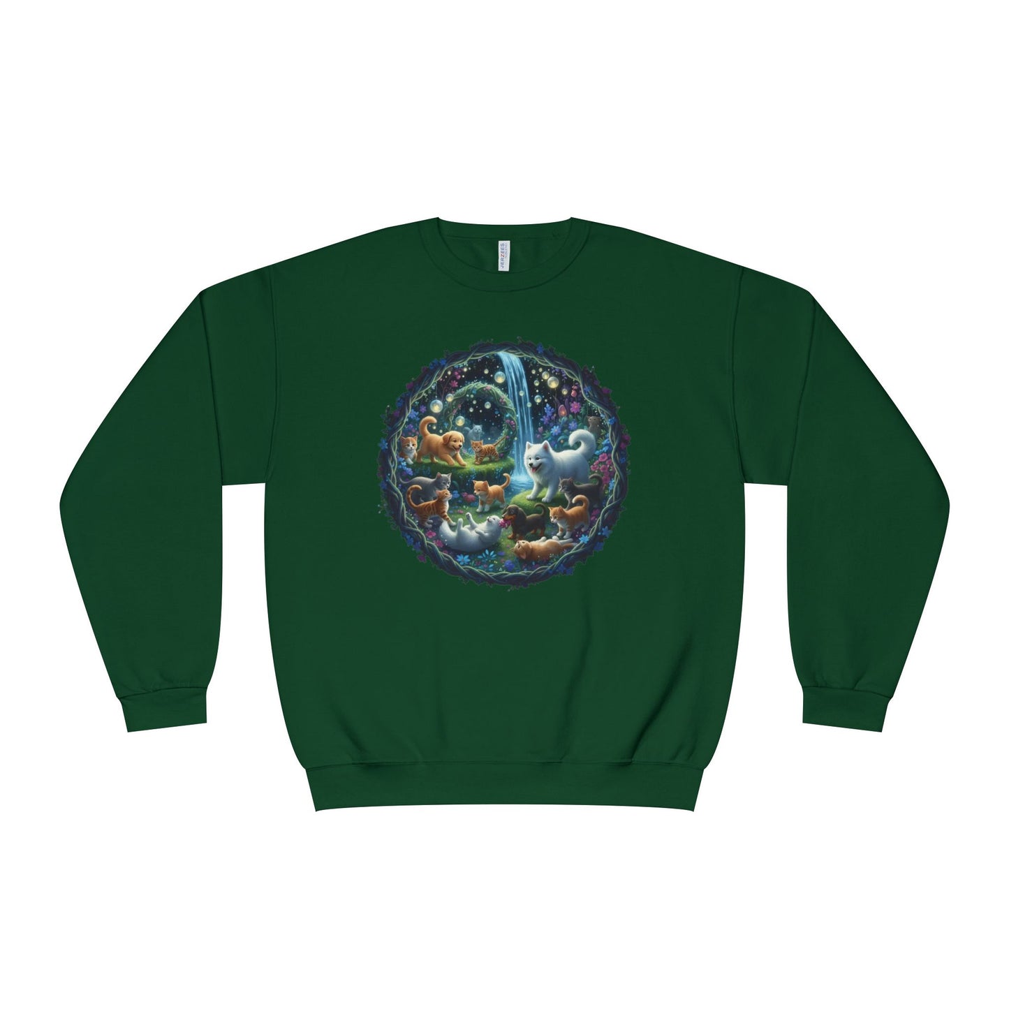 Cats & Dogs Happy Garden Unisex NuBlend Crewneck Sweatshirt style2