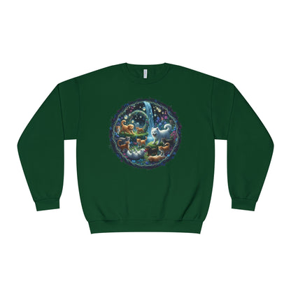 Cats & Dogs Happy Garden Unisex NuBlend Crewneck Sweatshirt style2