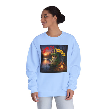 Crocodile Cat Fishing Unisex NuBlend Sweatshirt style 2