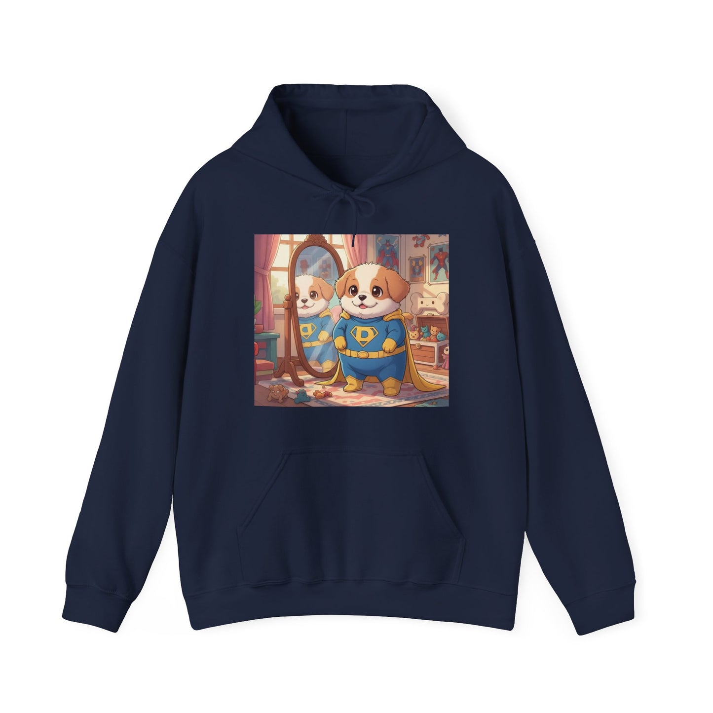 Dog cosplay Superman Funny Design Unisex Hoodie style 2