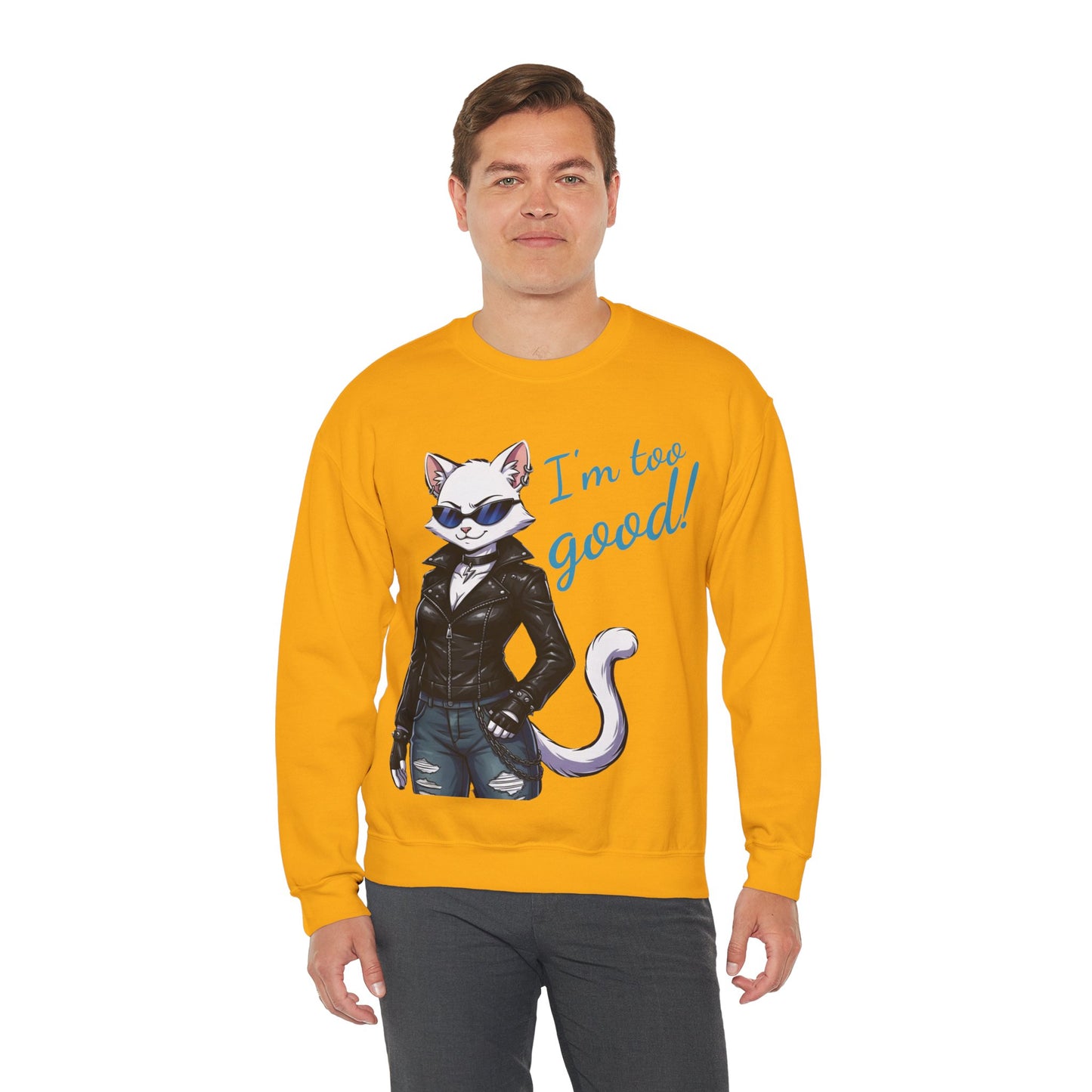 Cool Cat Unisex Heavy Blend Crewneck Sweatshirt style 3