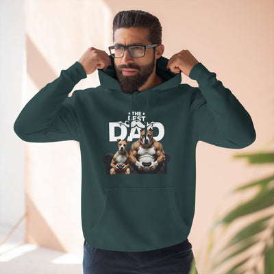 "The Best Dad" Bulldog Father & Puppy Graphic Hoodie
