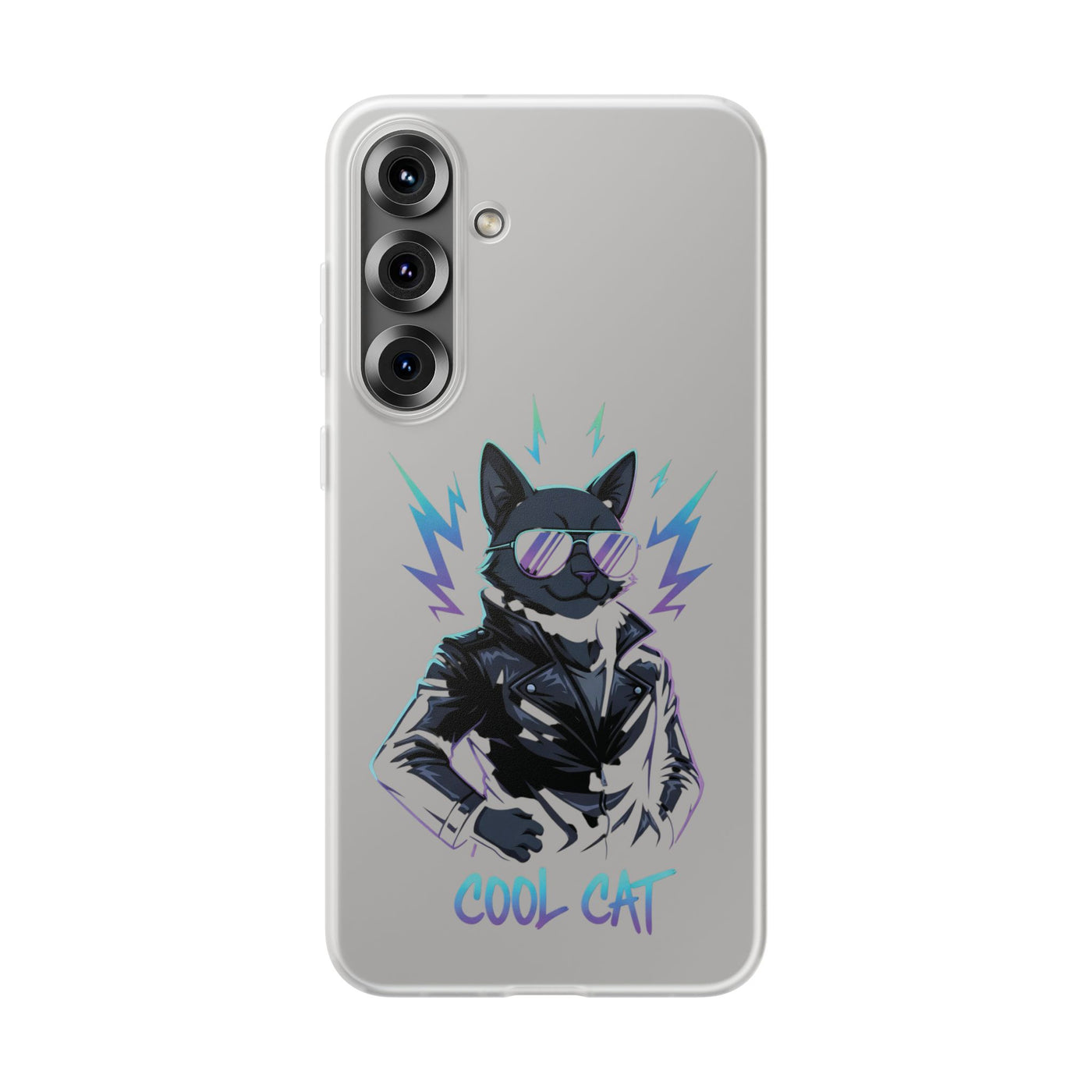 Cool Cat Anime style Flexi Case for Cat Lovers