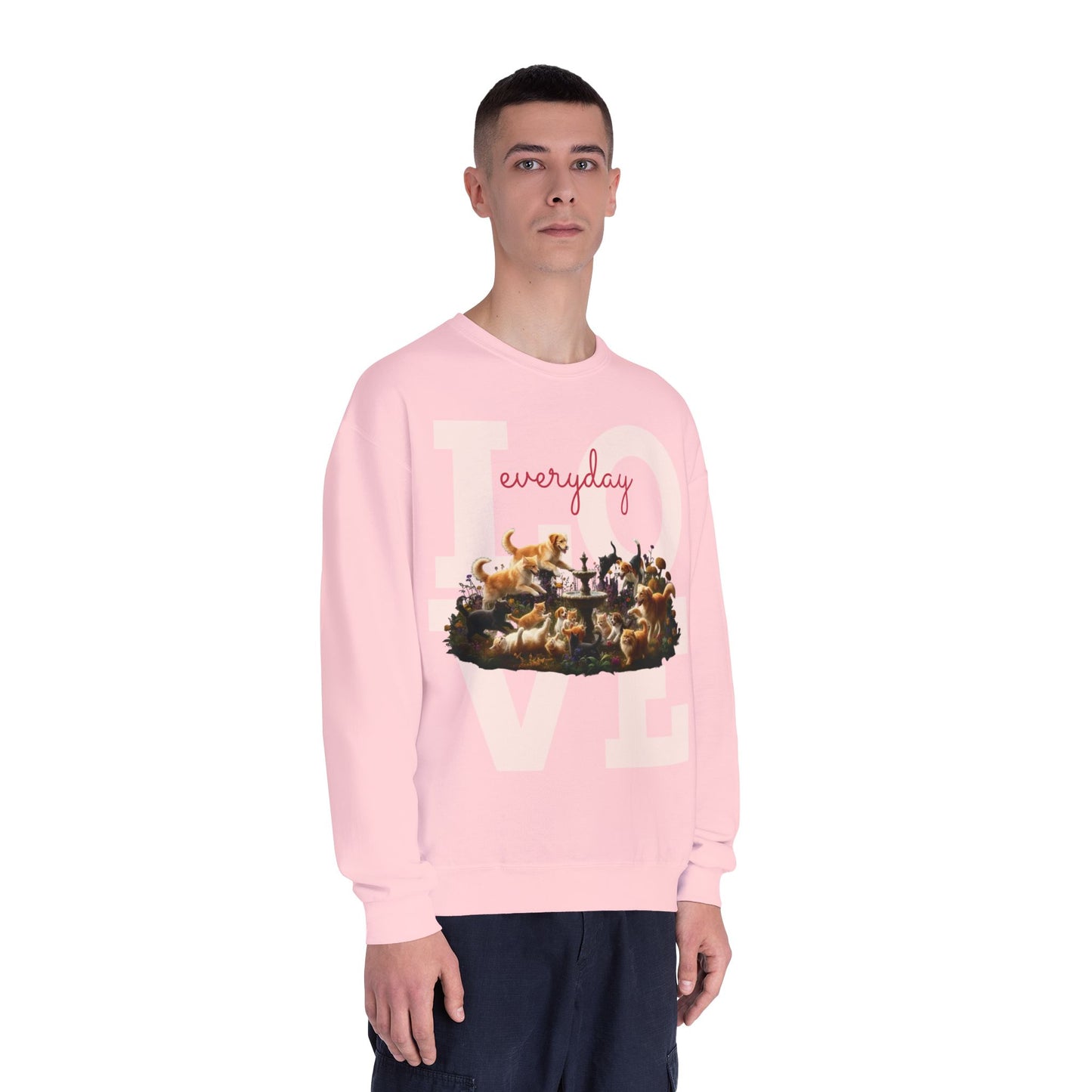 Love Everyday Cats & Dogs Unisex NuBlend Crewneck Sweatshirt