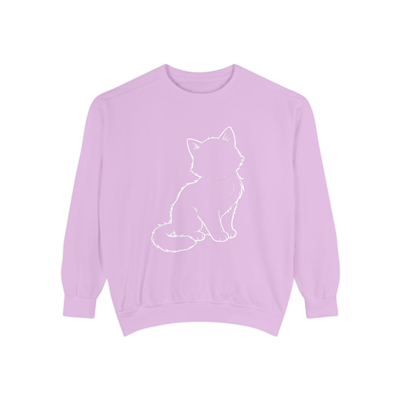 Sitting Cat Shadow style 1 Cozy Graphic Unisex Crewneck Sweatshirt
