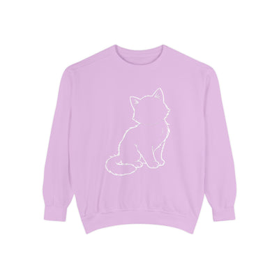 Sitting Cat Shadow style 1 Cozy Graphic Unisex Crewneck Sweatshirt