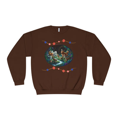 Cats & Dogs Happy Garden 1 Unisex NuBlend® Crewneck Sweatshirt