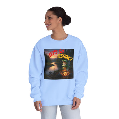 Crocodile Cat Fishing style 1 Unisex NuBlend® Crewneck Sweatshirt
