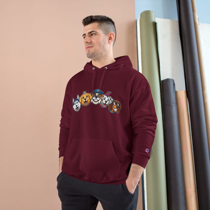 Playful Dog Faces Cozy Unisex Champion Pullover Hoodie
