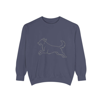 Running Dog Shadow Cozy Graphic Unisex Crewneck Sweatshirt style 1