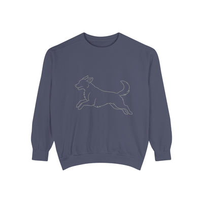 Running Dog Shadow style 1 Cozy Graphic Unisex Crewneck Sweatshirt